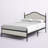 Alaja Upholstered Platform Metal Four Poster Bed-1572918633-1572918636