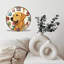 Horloge murale silencieuse en verre trempé de 30 cm, « Magnifique horloge murale décorative Golden Retriever », sans tic-tac, fonctionne avec des piles (piles AA non comprises), décoration artistique pour la maison