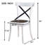 Ensemble de 2 chaises de salle à manger de style rustique moderne avec design rétro en X