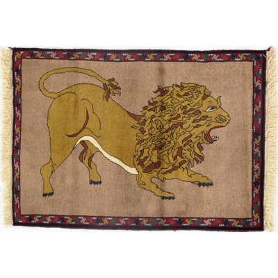 Tapis brun unique de 3 pi 4 po x 4 pi 8 po Moheed