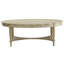 Table basse en bois avec tablette ouverte d'aspect blanc antique pour console de salon de chambre à coucher