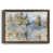 Toile avec cadre en noyer