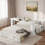 Lit de jour multifonctionnel avec tiroir de rangement, compartiments ouverts et table d'appoint hydraulique-1801096797