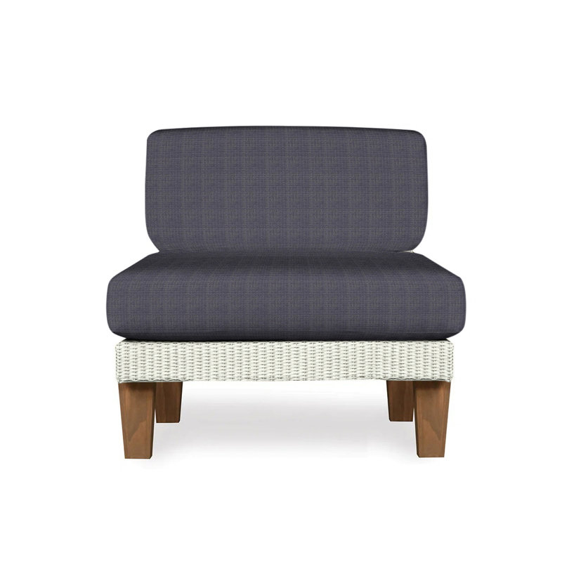Catalina Outdoor Teak Lounge Chair, Fife Aruba, Pewter