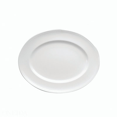 Assiette plate en porcelaine tendre de 15 po Oneida Hospitality Othello