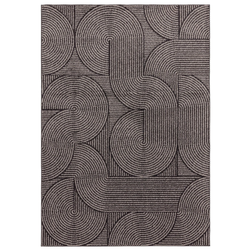 Abstract Funky Modern Easy To Clean Geometric Rug For Diningroom, Polypropylene Plastic, Rectangle 120 x 170cm
