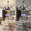 Lustre linéaire spoutnik moderne à 12 lumières Lilwenn-313730258