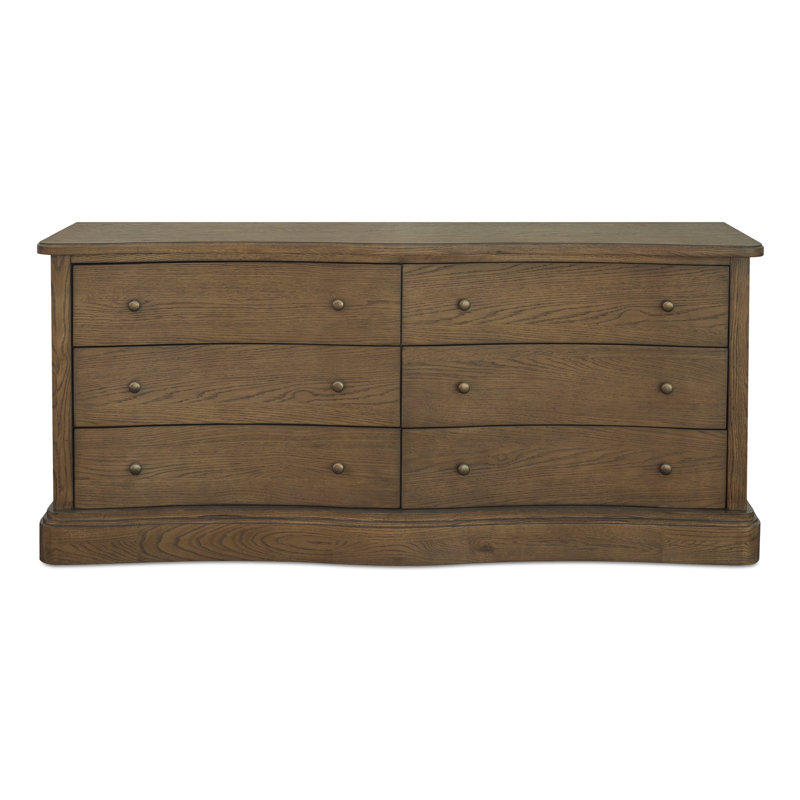 Clarence 6 Drawer Dresser Warm Brown, Brown