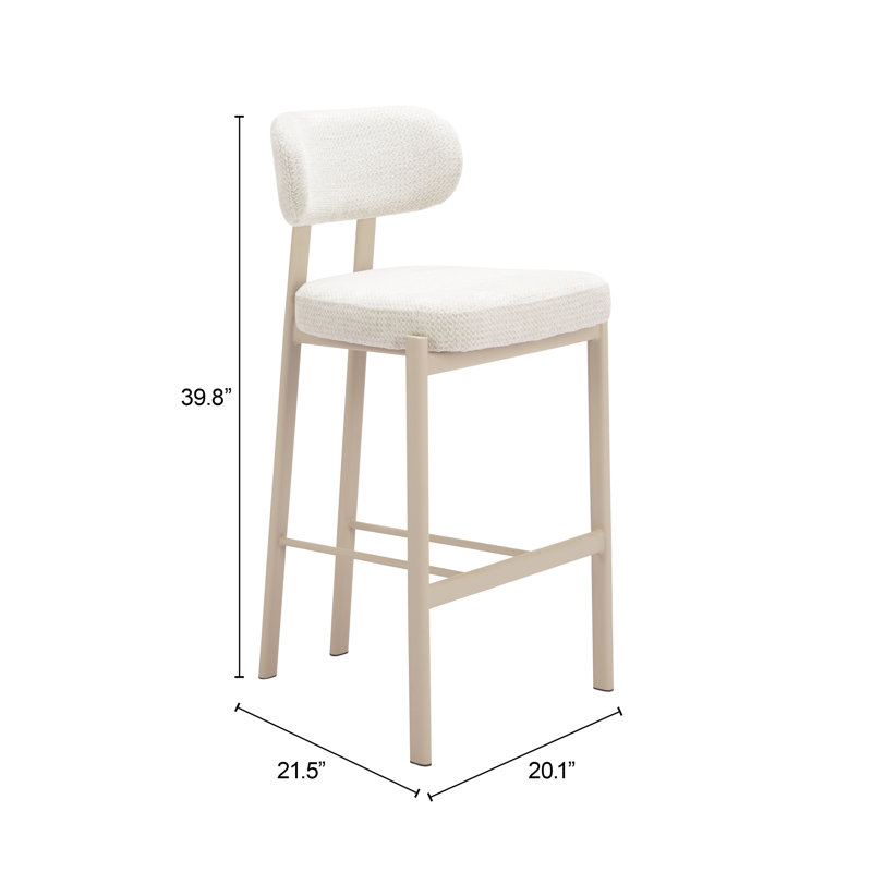 Ensemble de 2 tabourets modernes avec dossier pour chaises de bar et îlot de cuisine