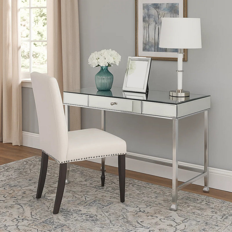 Solid Wood Writing Desk, White
