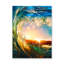Vagues de l'océan colorées tombant vers le bas - art mural moderne en métal brillant bord de mer-35061625-113369996