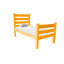 Structure de lit simple en bois massif orange