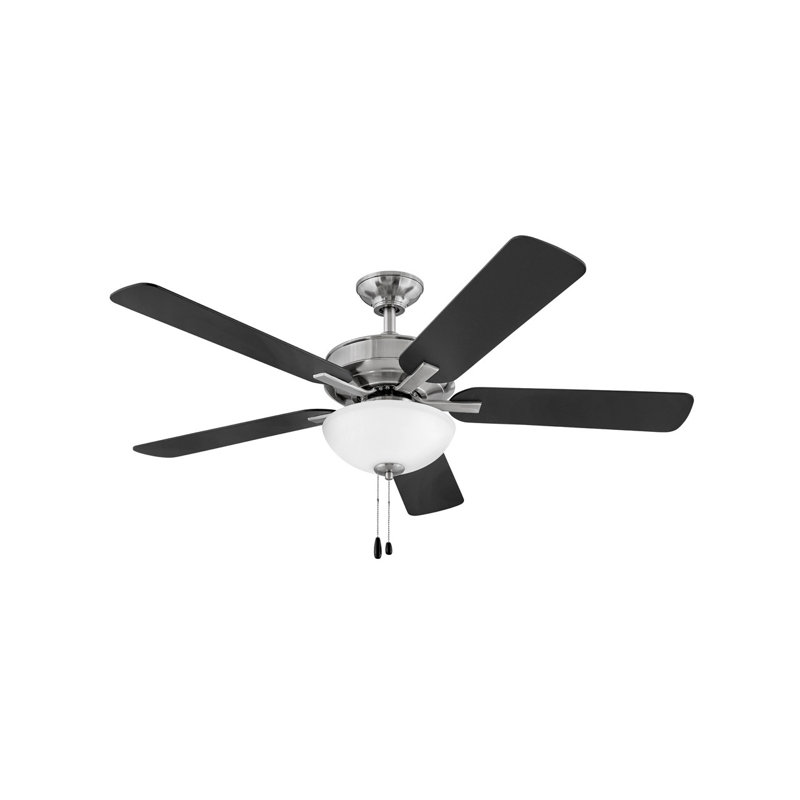 Metro Illuminated 52-in Ceiling Fan - Bulbs Included, Brushed Nickel with Matte Black Blades