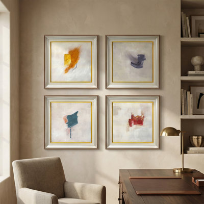 «Winds of Color», ensemble de 4 toiles peintes à la main