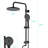 Matte Black Shower Head And Handheld System - 8" Rainfall & 3-setting , Adjustable Slide Bar, To Scratches, Easy Lime Scale Clean, 1.8 Gpm Flow, Wall Mount With Corrosion Resistance, Swivel Spout,