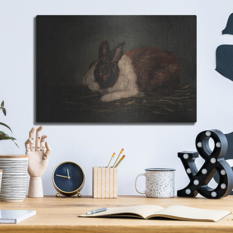  «Resting Bunny Rabbit X» par Marian Parsons, art mural en métal, 16 po x 12 po, H 12 po x l 16 po