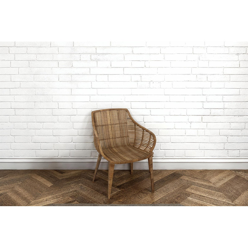Fauteuil en rotin et métal tissé à la main