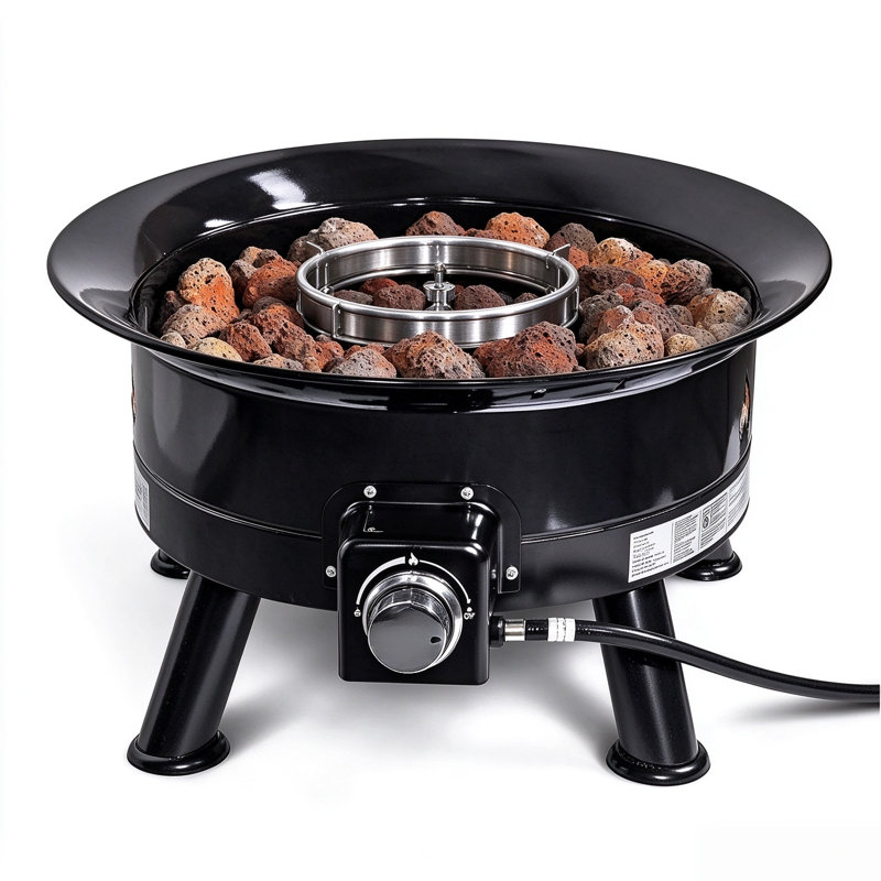Round Natural Gas Outdoor Fireplace