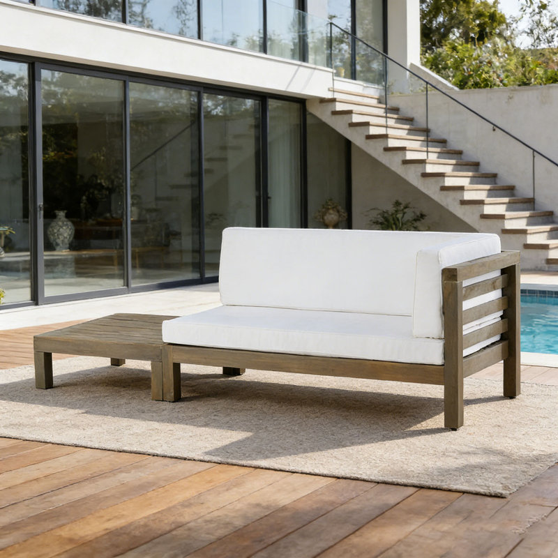 ENSEMBLE BANC ET TABLE DE CAFÉ