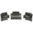 8-Pieces Outdoor Wicker Round Sofa Set, Half-Moon Sectional Setsr, Curved Sofa Set With Rectangular Coffee Table-1867865621