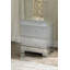 Table de bout carrée Hymir Glam avec plateau en verre miroitant en faux cristaux ronds