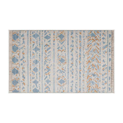 Machine Washable Beige Area Rug