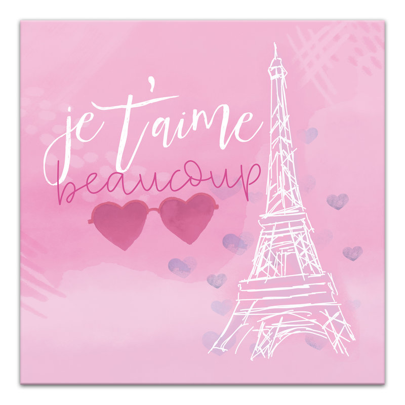 Art sur toile t’aime beaucoup Mapother, H 16 po x l 16 po x P 1,25 po