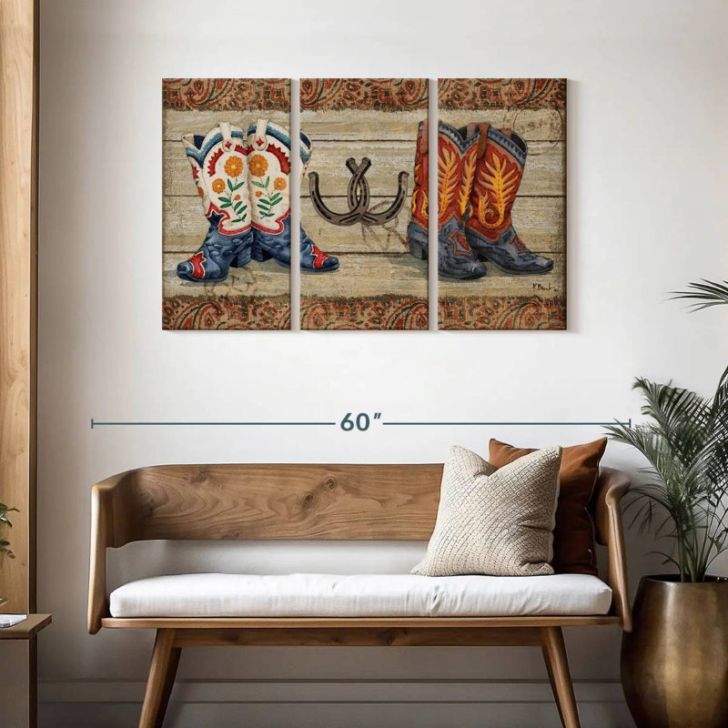 Lelar Wild West Boots IV, 28" H x 45" W