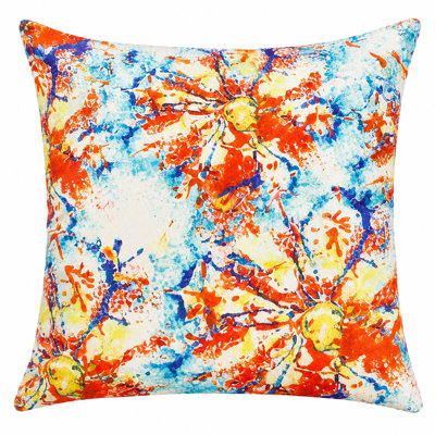 Burst Of Colourful Flowers Pillow