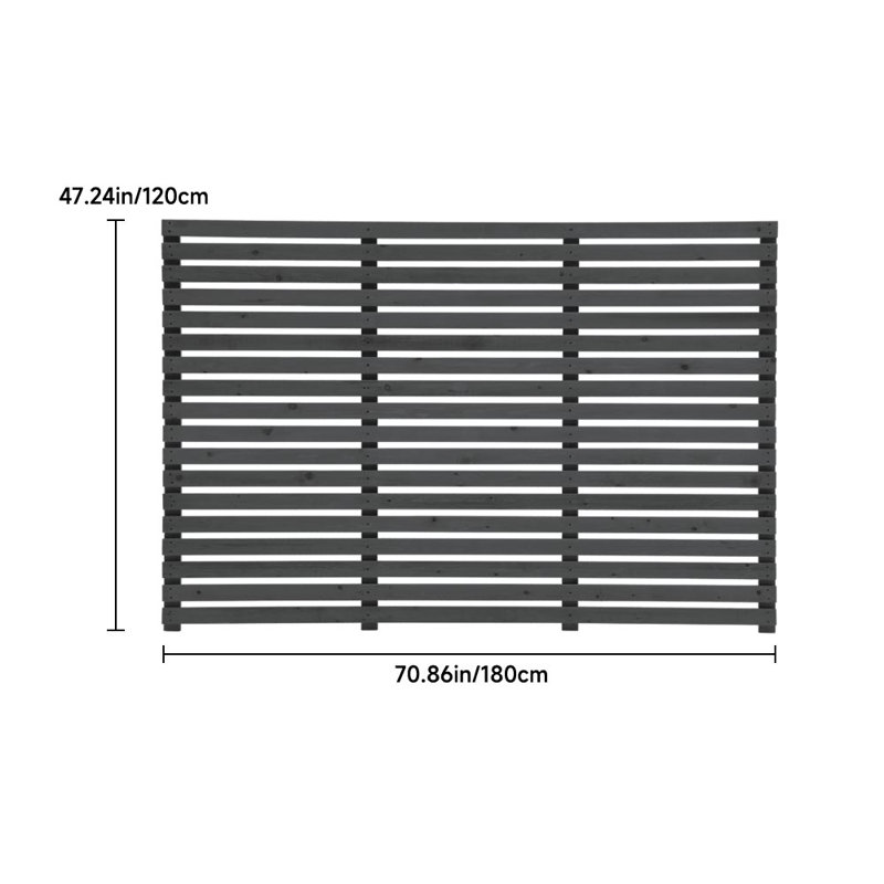 Sadiyah Wood Fence Panels Included, 120cm H x 180cm W