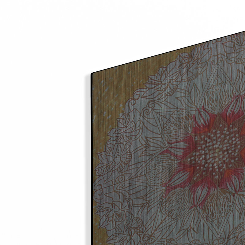 Art mural en métal Winston Porter «Starshine Mandala 3» par Candra Boggs, H 12 po x l 12 po