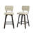 Randerick Swivel Upholstered 25.2" Faux Leather Counter Stool with Wood Frame-2055809855
