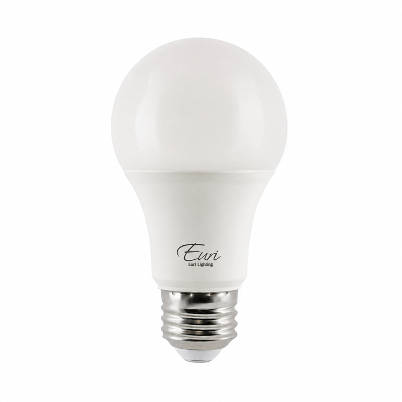 Ampoules DEL Euri Lighting A19, 9 W, 810 lm, équivalent 60 W, 4 000 K, culot E26, dimmables, homologuées CEC/JA8 et UL, ensemble de 2