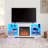 TV Stand Glass Shelves, 3D Fireplace TV Stand With LED Lights Wood With USB Charging Outlet Modern Television Table Center For TV Up To 62" 58''W*15.5''D*24.4, TV Stand-1071662750