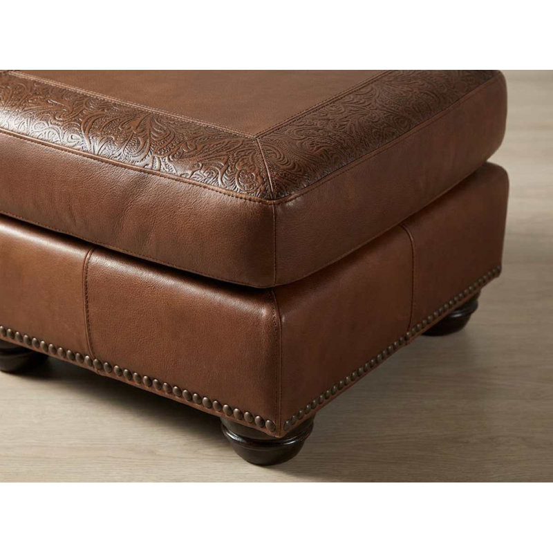Repose-pieds 100% cuir Weston Hoch