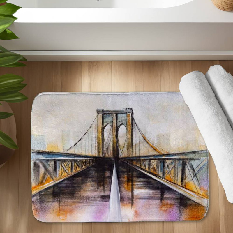 Edlefsen Non-Slip Bath Mat, 17"W x 24"L