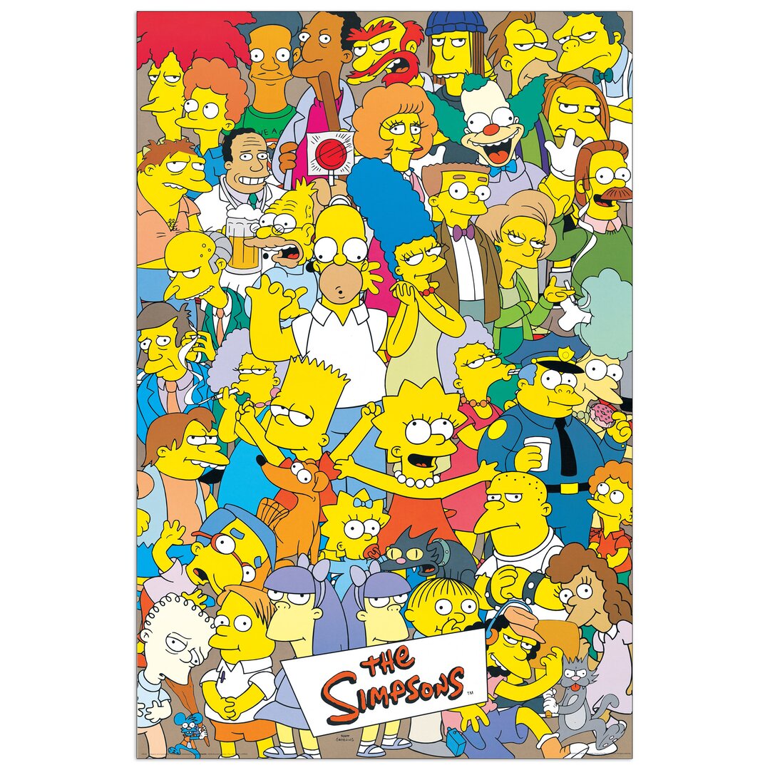 Poster Die Simpsons, Grafikdruck