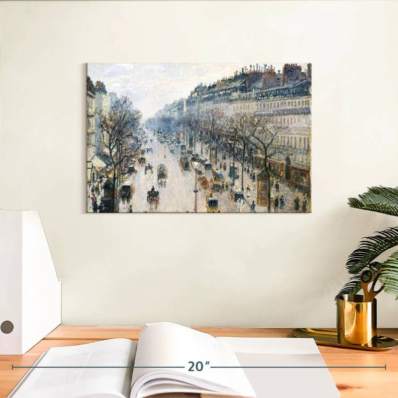 Sirci, le Boulevard Montmartre, matin d'hiver 1897, H 8 po x l 12 po