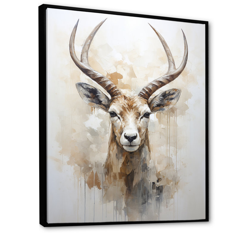 Minimalisme antilope Ibex I, H 32 po x l 24 po x P 1 po, Cadre flottant noir