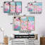 «Sweet Pink Pastel Dreams», ensemble d'art mural abstrait-2125938053-2125938055