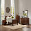 Commode au fini cerisier brun traditionnel de style traditionnel 1pc Louis Phillipe