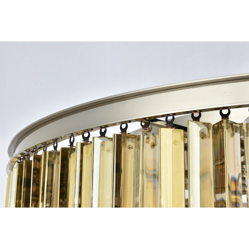 Dahlonega Flush Mount, Golden Teak (Smoky), Polished Nickel