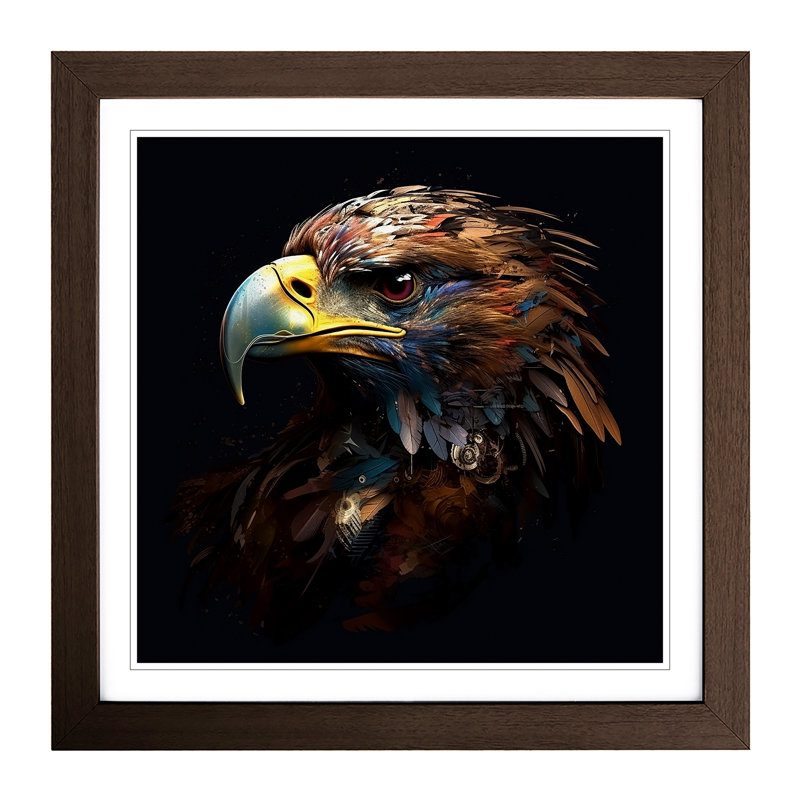 Single Picture Frame Print on Wood, Walnut