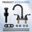 4" Centerset 2-handle Bathroom Faucet with Drain Assembly-107144281