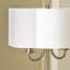 Seraphine Matt Antique Brass Metal and White Cotton Mix Scallop Shaded Table Lamp