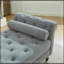 Fauteuil Stéphanie en chenille avec 2 coussins cylindriques et accoudoirs-899147758
