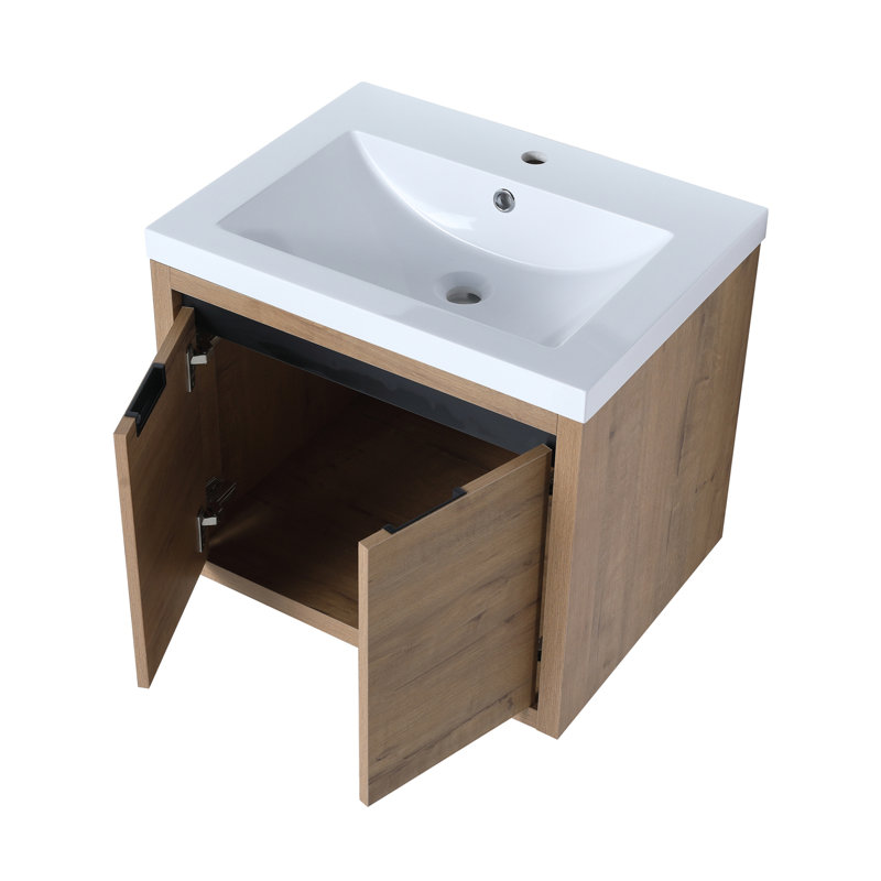 Armoire de salle de bain avec lavabo, Imitation chêne