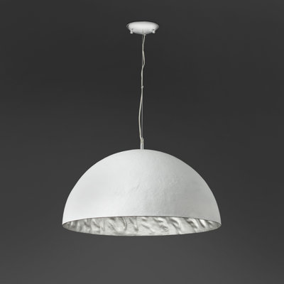Hansen 3 - Light Silver Dome Pendant