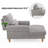 Upholstered Chaise Lounge With Adjustable Backrest