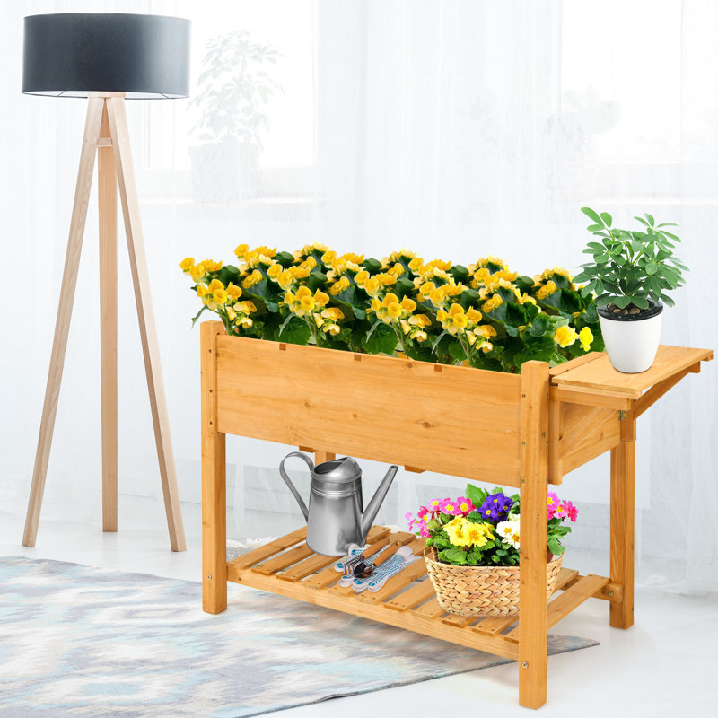 Puck Wood Elevated Planter
